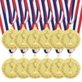 Uxcell 2 Inch Gold Award Medals Metal Winner Medals with Neck Ribbon