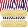 thumbnail image 1 of Uxcell 2 Inch Gold Award Medals Metal Winner Medals with Neck Ribbon for Sports Competitions Party Favors 24 Pieces, 1 of 7
