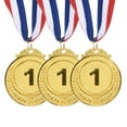 thumbnail image 1 of Uxcell 2 Inch Gold Award Medals Winner 1st Prize  Style with Neck Ribbon 3 Pieces, 1 of 6