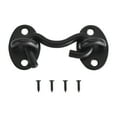 thumbnail image 1 of Uxcell 2 inch Hook and Eye Latch Barn Door Lock Stainless Steel, Black, 1 of 7