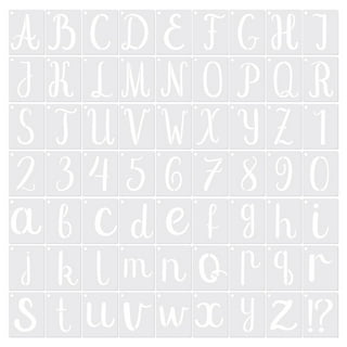 42pcs Letter Stencils Symbol Numbers Craft Stencils, Reusable Alphabet  Templates Interlocking Stencil Kit For Painting On Wood, Wall, Fabric,  Rock, Ch
