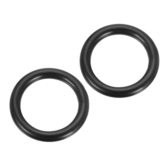 Uxcell 2 Inch Metal O Ring, 2 Pcs Seamless Solid 304 Stainless Steel Rings for DIY Crafts Bags Dream Catcher Dog Leashes Wall Plant Hangers, Black 10mm x 50mm