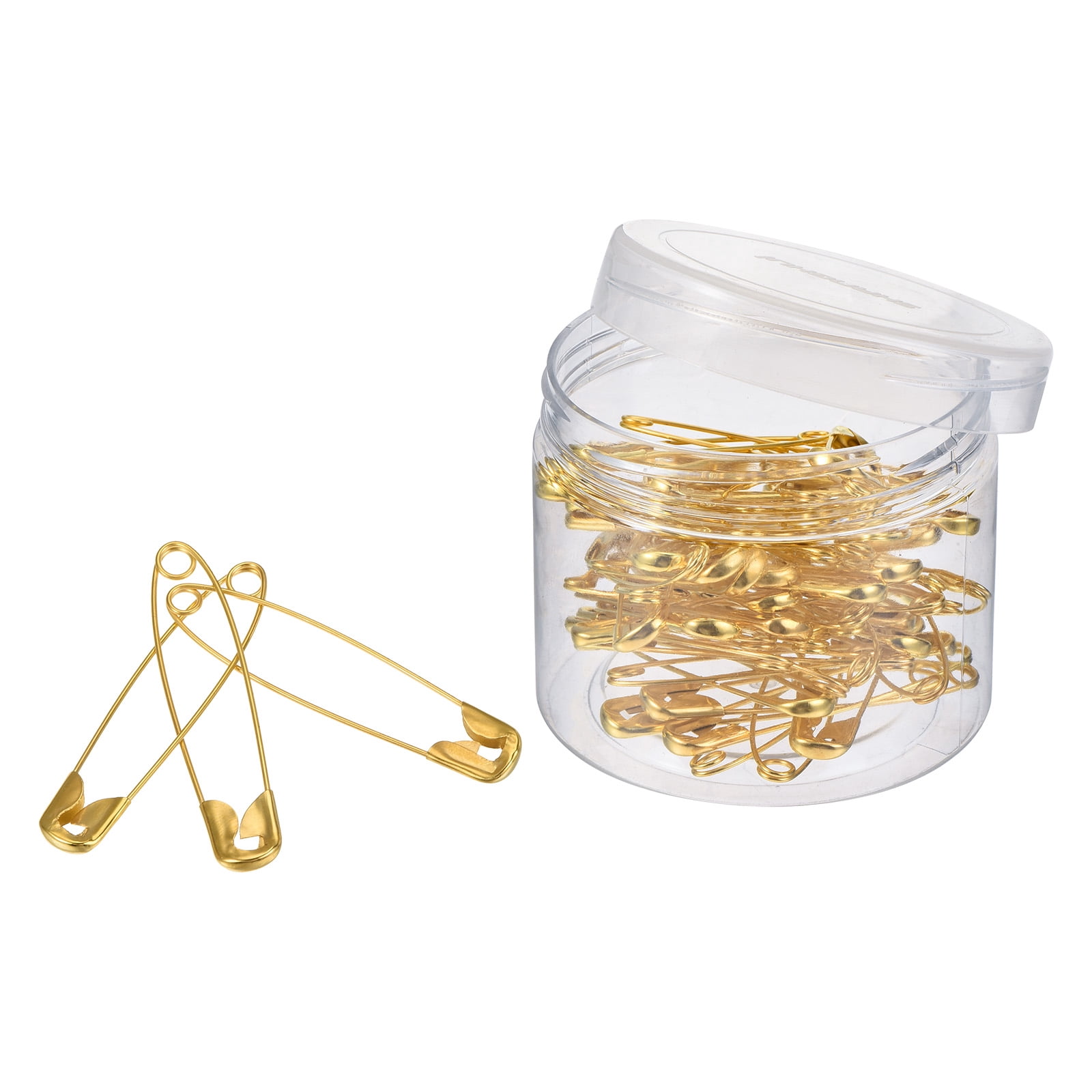 Uxcell 2 Inch Metal Sewing Pins Safety Pins with Box for Office Home ...