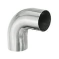 thumbnail image 1 of Uxcell 2 Inch OD 304 Stainless Steel Butt, 90 Degree Elbow Pipe Fitting Bend Welding for Stair Handrail, 1 of 7