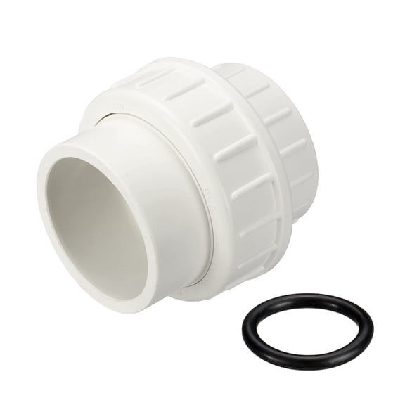 Uxcell 2 Inch PVC Union Coupling Pipe Fitting, Slip Union Straight Adapter - for Pumps/Filters/Indoor Plumbing Project/Irrigation, SCH 40-EPDM O-Ring Furniture Grade PVC Fittings