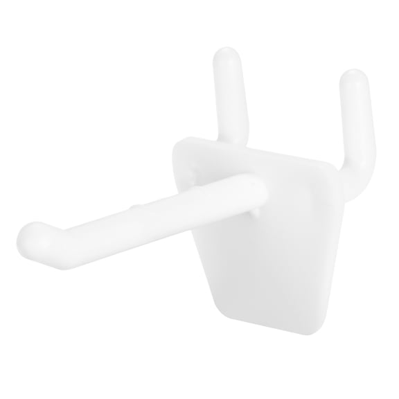 Uxcell 2 Inch Plastic Pegboard Hooks Fits 1/4 Inch Holes Pegboards, 20 Count