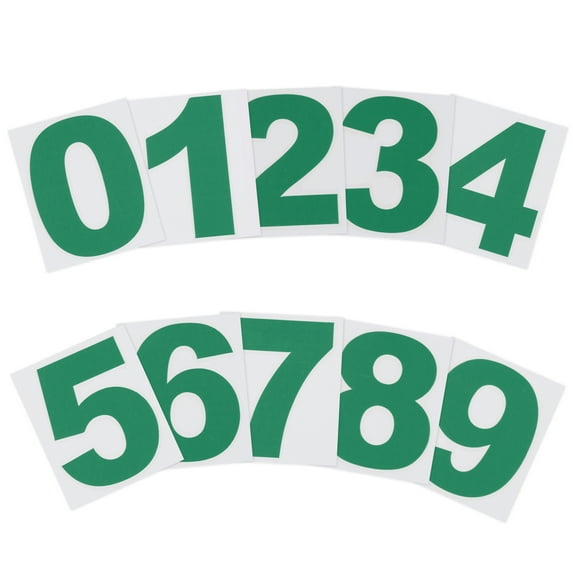 Uxcell Reflective Number Stickers, Vinyl Mailbox Number Decals Self-Adhesive Reflective Green 2"