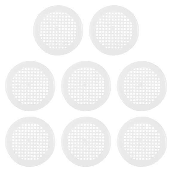 Uxcell 2 Inch (50mm Openings) Round Air Vent Cover, 8PCS Plastic Circular Soffit Exhaust Vent Mesh Hole Ventilation Grille Cover for Bathroom Office Home Kitchen, White