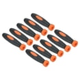 thumbnail image 1 of Uxcell 2 Inch Rubber File Handle, 10Pack File Cutting Tool File Handle Replacement for 0.16" Diameter File, Orange Black, 1 of 5