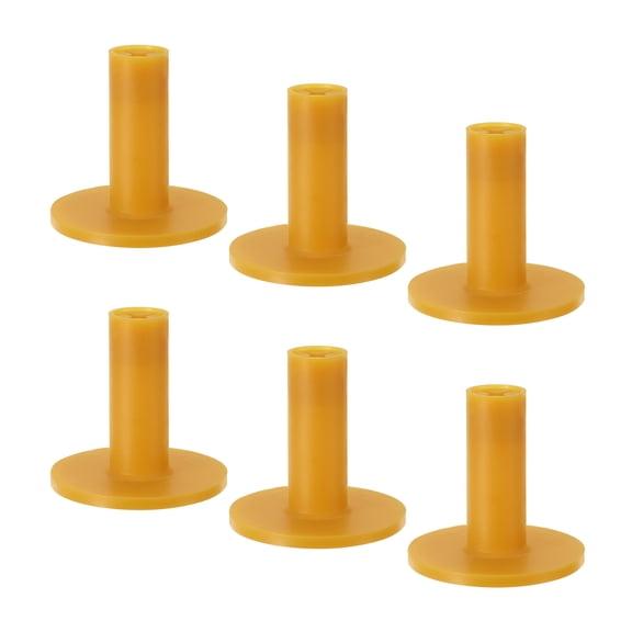Uxcell 2 Inch Rubber Golf Tee, 6 Pack Tall Training Driving Range Tee Stable Ball Holder, Yellow