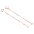 thumbnail image 1 of Uxcell 2 Inch S925 Silver Necklace Extender Gold Plated Chain Extenders Extension, Rose Gold 2 Pack, 1 of 6