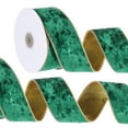 thumbnail image 1 of Uxcell Velvet Wired Ribbon, Velvety Gold Crushed Ribbons Double Faced Gift Wrapping Binding for Crafts Chrismas Tree Decoration Dark Green, 1 of 7