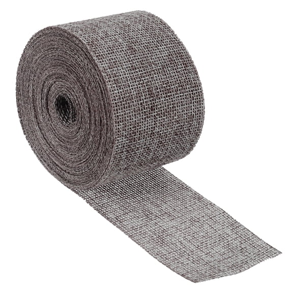 Uxcell 2 Inch x 11 Yards Jute Crafts Party Wrapping Decoration Burlap Fabric Ribbon Gray