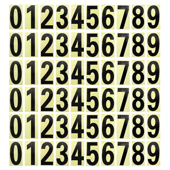 Uxcell 1.9 inch Reflective Mailbox Numbers for Houses/Outside Sticker Decal, Black 6 Sets