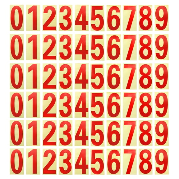 Uxcell 2 inch Reflective Mailbox Numbers for Houses/Outside Sticker Decal, Red 6 Sets
