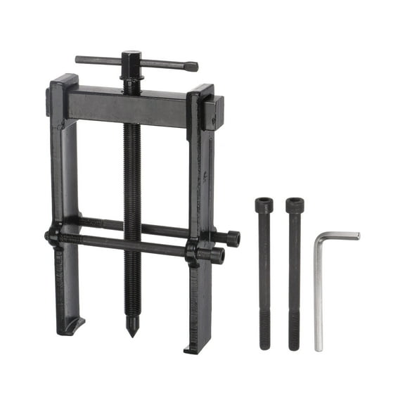 Uxcell 2-Jaw Gear Puller 10" Carbon Steel Separate Lifting Device with T6 Hexagon Wrench M8 Round Screw for Bearings