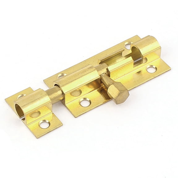 Uxcell 2" Length Brass Door Security Latch Sliding Lock Barrel Bolt Gold Tone