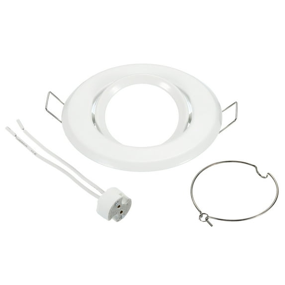 Uxcell 2" Lighting Baffle Trim Downlight Fitting Holder with MR16 GU5.3 Lamp Holder, White