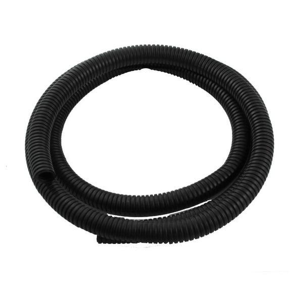 Uxcell 2 M 15x20 mm PE Split Corrugated Conduit Tube Black