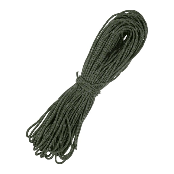 Uxcell 2 MM 98FT Reflective Guyline Camping Paracord [1PCS] - 3 Strand Cord for Camping Tents and Tarps [Dark Green]