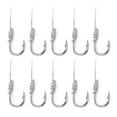 thumbnail image 1 of Uxcell 2# Metal Eyeless Sharp Barb Wire Leader Fish Tackle Fishing Hook Gray 10Pcs, 1 of 1