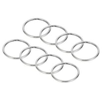 Uxcell 2" Metal O Rings, 8 Pcs 304 Stainless Steel Smooth Round Rings for Bags, Belts, 4mmx50mm