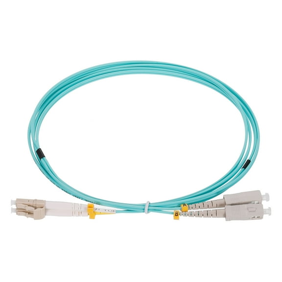 Uxcell 2 Meters 6.5Ft Fiber Patch Cable Multimode LC-SC OM3 LSZH Fiber Optic Jumper Green For Network Transceiver,1Pcs