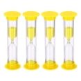 thumbnail image 1 of Uxcell 2 Minute Sand Timer, 4pack Small Sandy Clock, Count Down Sand Glass Yellow, 1 of 5