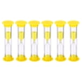 thumbnail image 1 of Uxcell 2 Minute Sand Timer, 6pack Small Sandy Clock, Count Down Sand Glass Yellow, 1 of 5