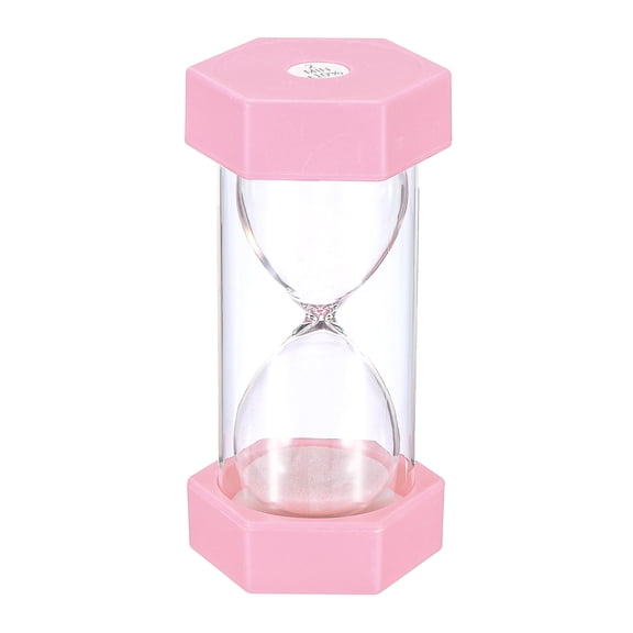 Uxcell 2 Minute Sand Timer, Hexagon Small Sandy Clock, Count Down Sand Glass Pink