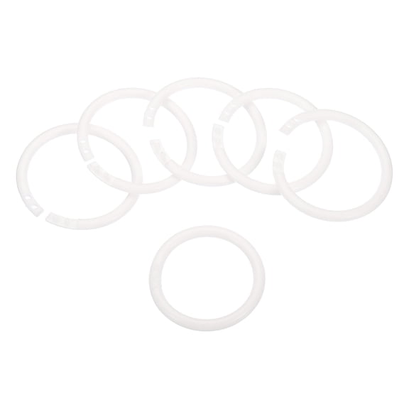 Uxcell 2" OD 1.6" ID Loose Leaf Rings Binder Ring Plastic O Rings for Book Scrapbook, White 100 Pack