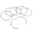 thumbnail image 1 of Uxcell 2" OD 1.8" ID Loose Leaf Rings Binder Ring Steel for Book DIY Scrapbook Notebook, Silver 24 Pack, 1 of 5