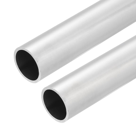 Uxcell 2 PCS 304 Stainless Steel Tubing, 25mm OD 1.5mm Wall Thickness 406.4mm Long Round Metal Pipe Steel Tube for Industrial Machinery