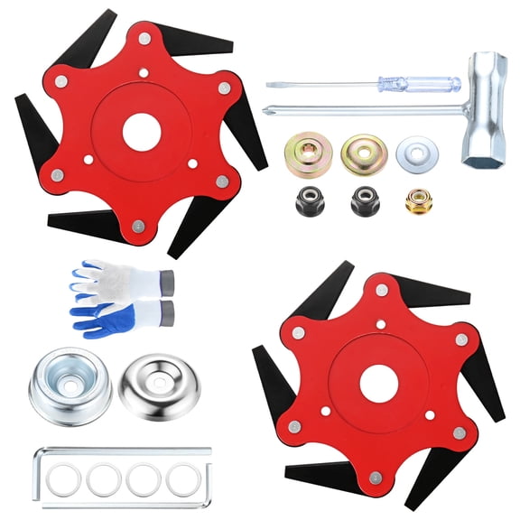 Uxcell 2 PCS 6 Teeth Steel Razors Trimmer Head for Brush Cutter