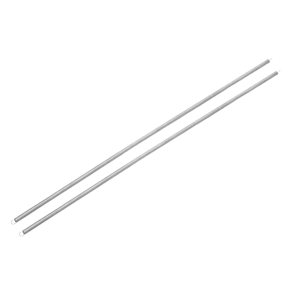 Uxcell 2 Pack 0.4x4x300mm Extension Springs, 304 Stainless Steel Extended Compression Spring Steel Dual Hook Tension Springs for Machinery Construction Industrial Home Repairs Silver