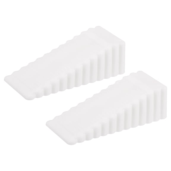 Uxcell 2 Pack 1.10" ABS Door Stoppers for Bottom Door Stop Wedge, White