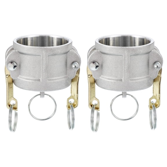 Uxcell 2 Pack 1.5" Aluminum Cam Lock Fittings - Male Adapter x Female NPT Thread, Quick Disconnect Coupling Cam Lock Hose Fitting, Corrosion Resistant (Part DC Cam Groove Type)