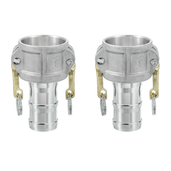 Uxcell 2 Pack 1.5" Aluminum Cam Lock Fittings - Male Adapter x Female NPT Thread, Quick Disconnect Coupling Cam Lock Hose Fitting, Corrosion Resistant (Part C Cam Groove Type)