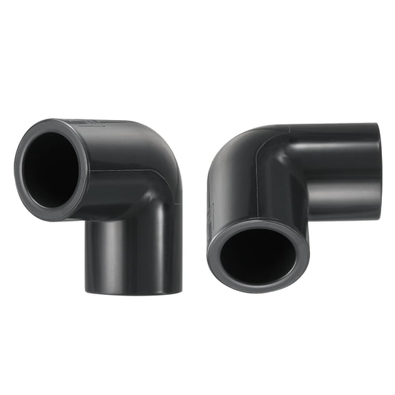 Uxcell 2 Pack 1 Inch 90 Degree PVC Elbow Pipe Fittings, 2 Way Right Angle Pipe Connector- for DIY Creations/Plumbing/Drain Pipe Socket x Socket, SCH 80-Heavy Duty & Coupling Adapter