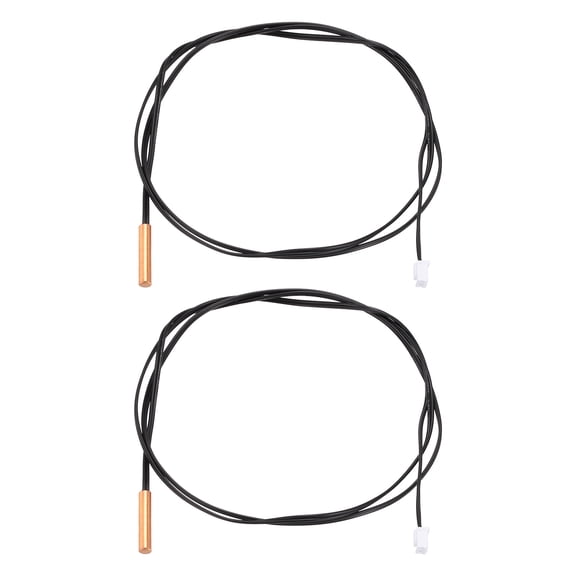 Uxcell 2 Pack 10K NTC Thermal Sensor Probe, Copper Sensitive Temperature Sensor Probe 39.4 Inch Digital Thermometer Extension Cable Temp Transmitter for Water Dispenser Refrigerators
