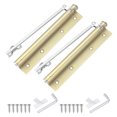 thumbnail image 1 of Uxcell 2 Pack 195mm Stainless Steel Automatic Safety Spring Door Closer, Champagne Gold, 1 of 5