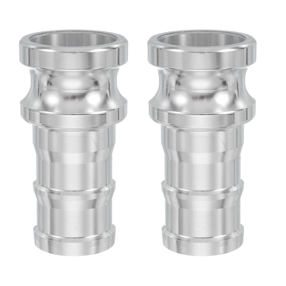 Uxcell 2 Pack 2" Aluminum Cam Lock Fittings - Male Adapter x Female NPT Thread, Quick Disconnect Coupling Cam Lock Hose Fitting, Corrosion Resistant (Part E Cam Groove Type)
