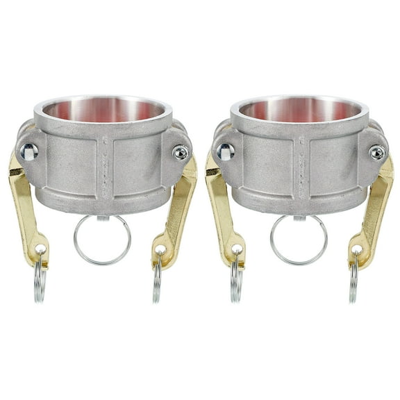 Uxcell 2 Pack 2" Aluminum Cam Lock Fittings - Male Adapter x Female NPT Thread, Quick Disconnect Coupling Cam Lock Hose Fitting, Corrosion Resistant (Part DC Cam Groove Type)