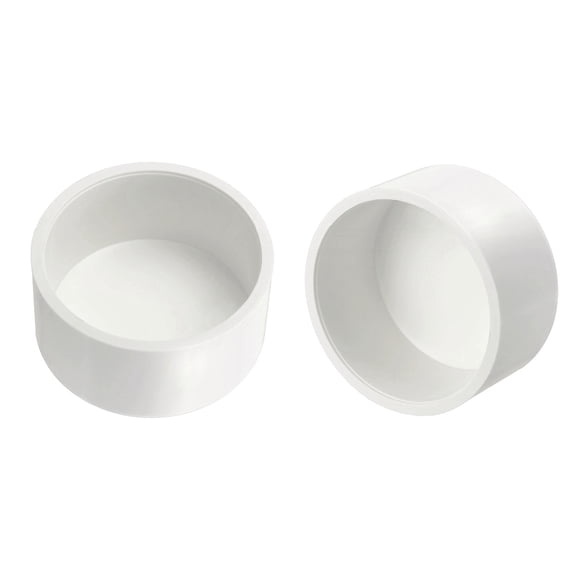 Uxcell 2 Pack 2 Inch PVC Pipe End Cap Fitting, Pipe End Cap Plug Adapter - for DIY Furniture/Greenhouse/Irrigation Pipe Fitting Socket Connect, SCH 40-Heavy Duty PVC Coupling Adapter