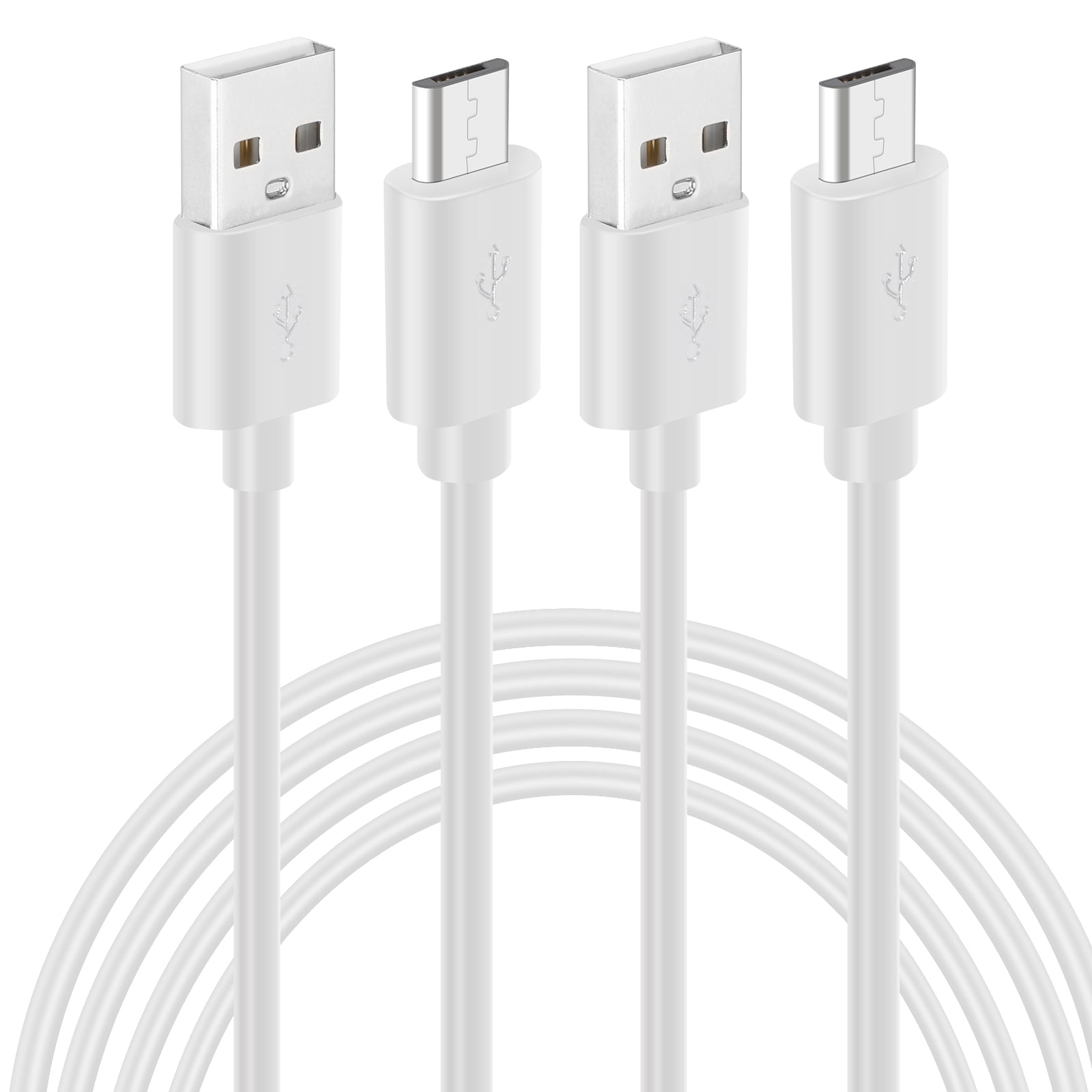 Uxcell 2 Pack 23Ft USB to Micro USB Power Extension Cable, Long Charging Cord, White