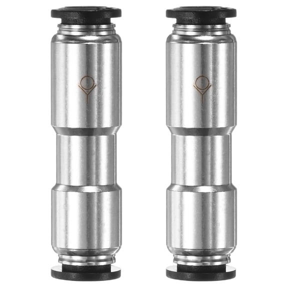 Uxcell 2-Pack 3/10" Push to Connect One Way Nickel Plated Brass & Plastic Check Valve for Air/Gas [Black]
