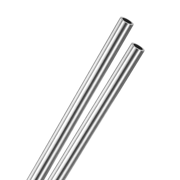 Uxcell 2-Pack 300mm 304 Stainless Steel Tube,  8mm ID 12mm OD Seamless Stainless Steel Tubing for Construction/Machining/DIY Crafting