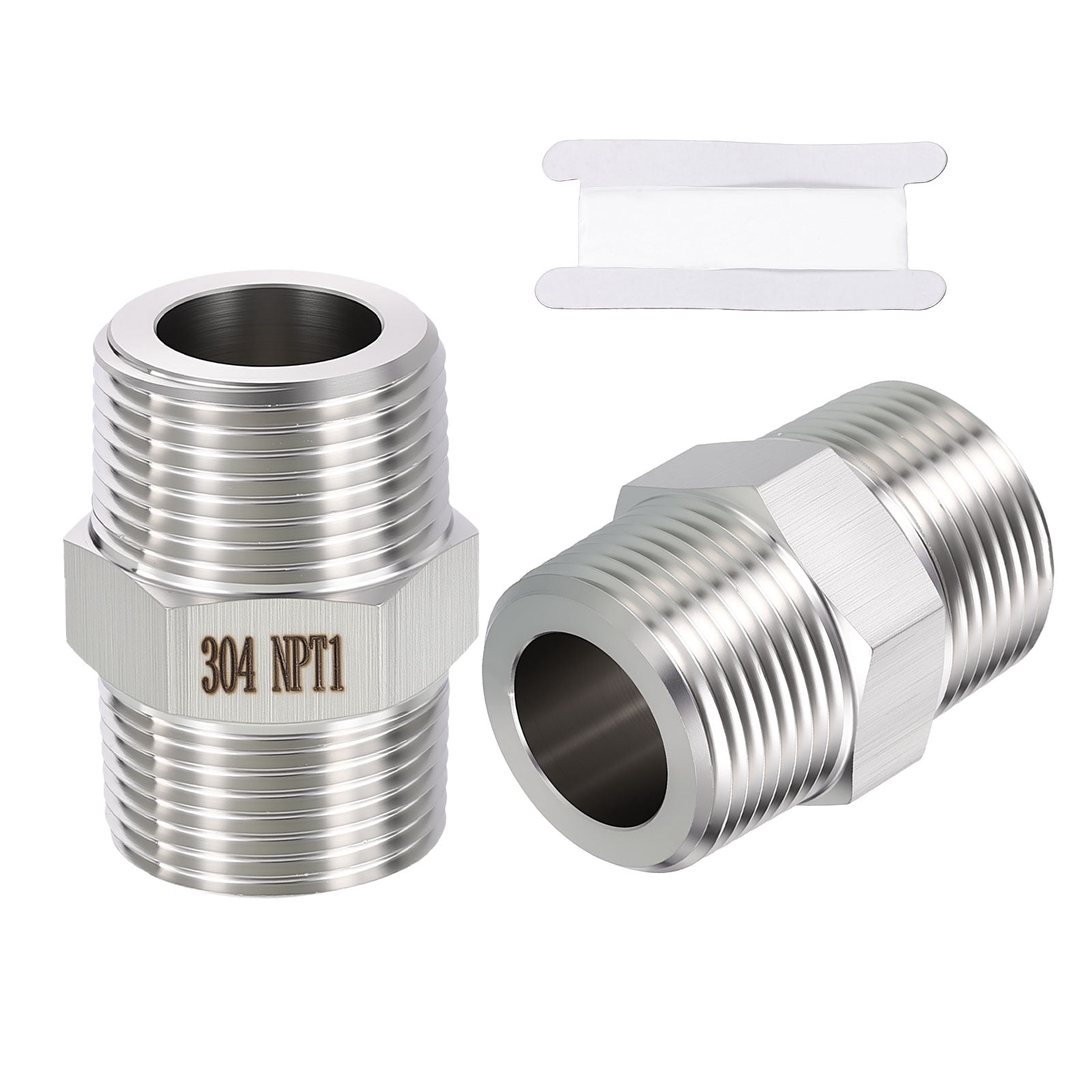 Uxcell 2 Pack 304 Stainless Pipe Fittings, 1