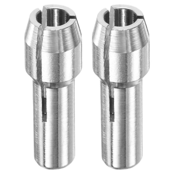 Uxcell 2-Pack 304 Stainless Steel Drill Chuck, 1/8 Inch Collets Set 4.2mm Shank Diameter for Rotary Tools [Silver]