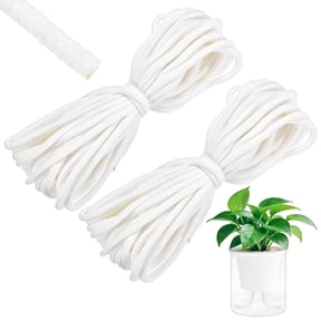 Uxcell 2-Pack 32.8 Feet Self Watering Wick Cord, 1/6 Inch Cotton Rope Self Wicking Rope for Potted Plants/Seedlings [White]